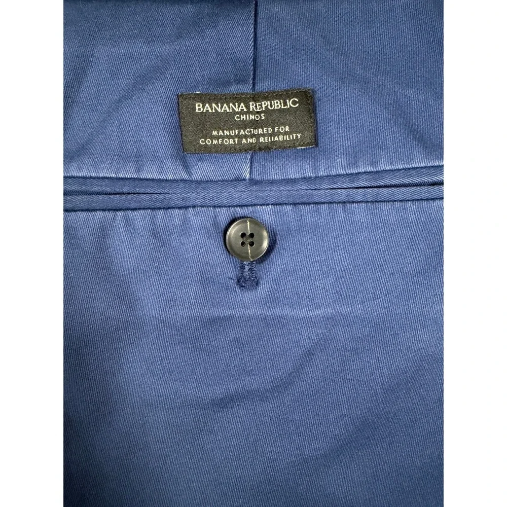 Banana‎ Republic Aiden Chino Slim Fit Stretch Cotton Magical Blue Men's 36x32
